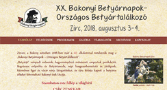 Desktop Screenshot of betyarnapok.hu
